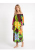 Hand Painted Rayon Off Shoulder Dress